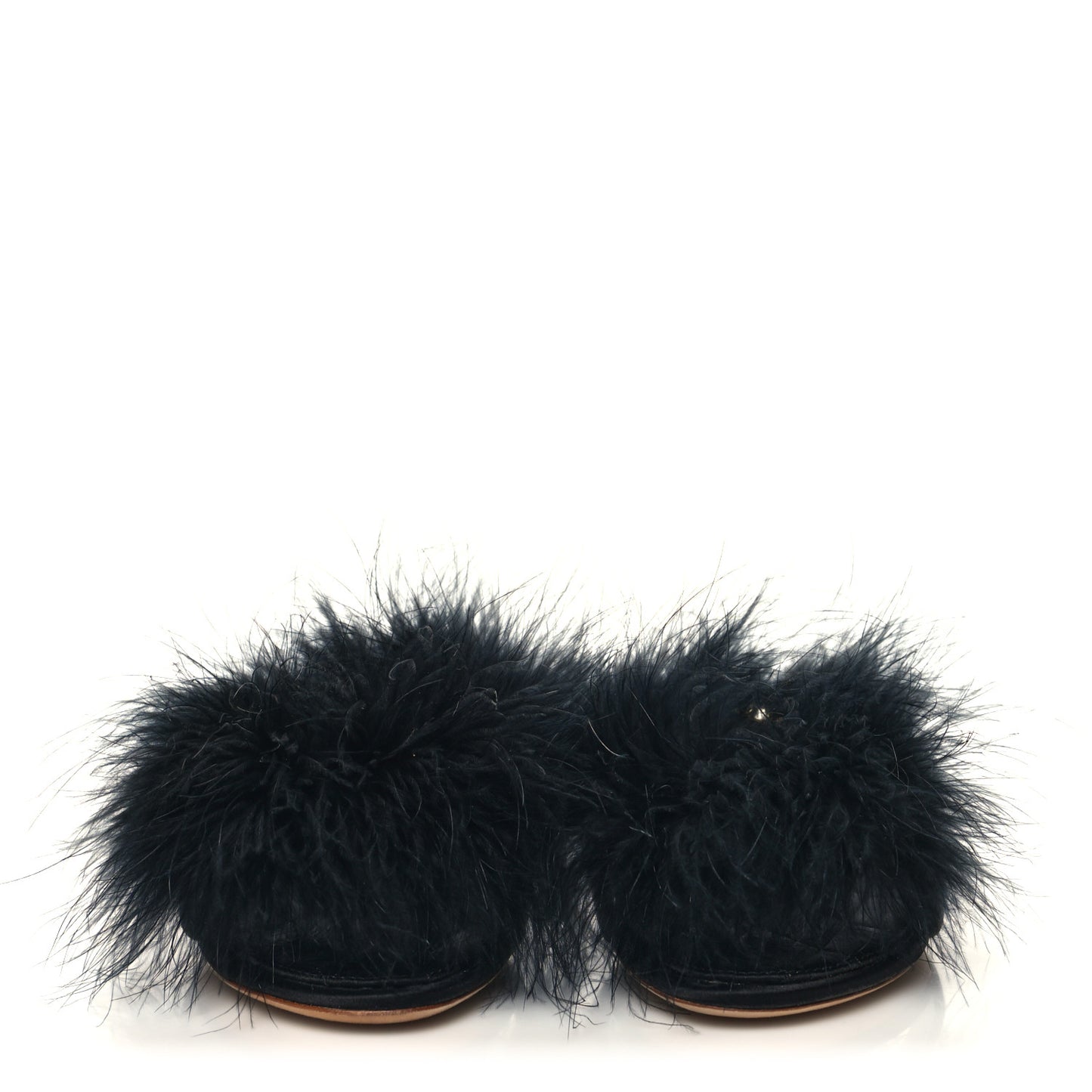 Fur Crystal LV Marilyn Mule 36 Black