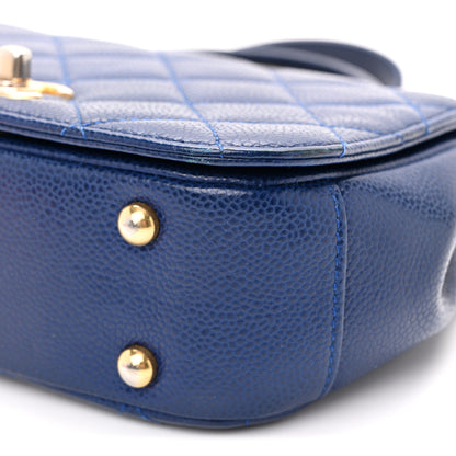 Chanel Caviar Mini Carry Around Flap Bag Blue 10 of 10