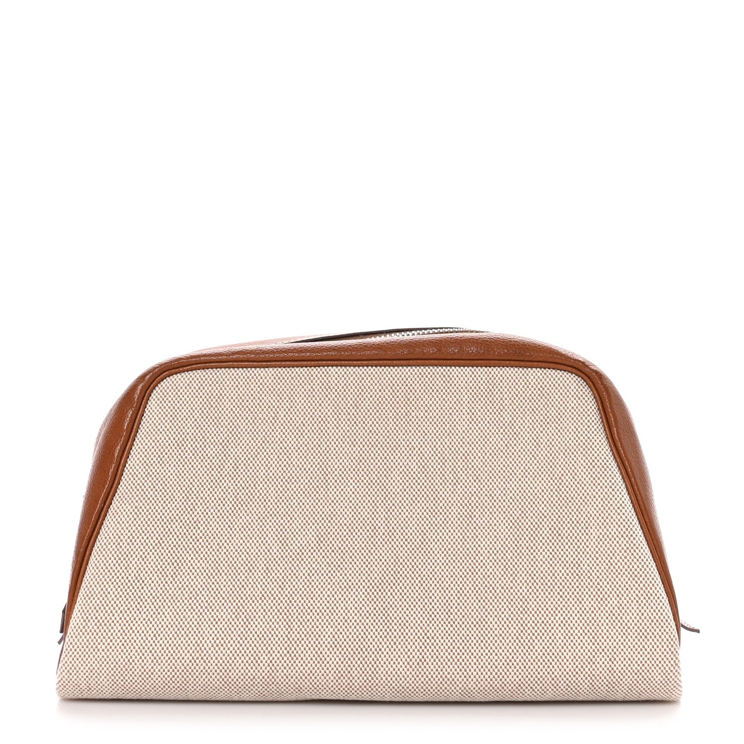 Hermes Toile Barenia Faubourg Cavour Pouch Fauve 1 of 11
