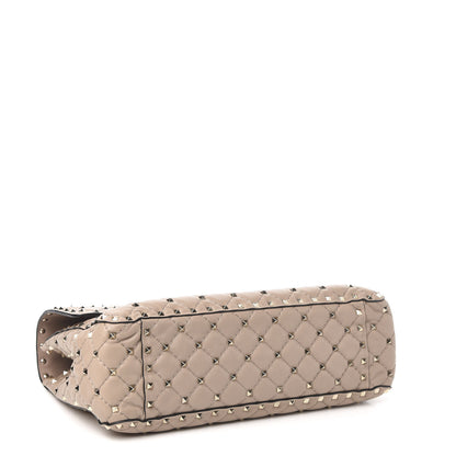 Valentino Garavani Nappa Large Rockstud Spike Shoulder Bag Soft Noisette 4 of 9