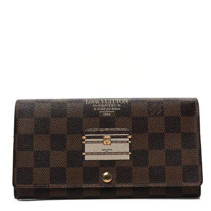 Louis Vuitton Damier Ebene Trunks and Locks Sarah Wallet 1 of 7