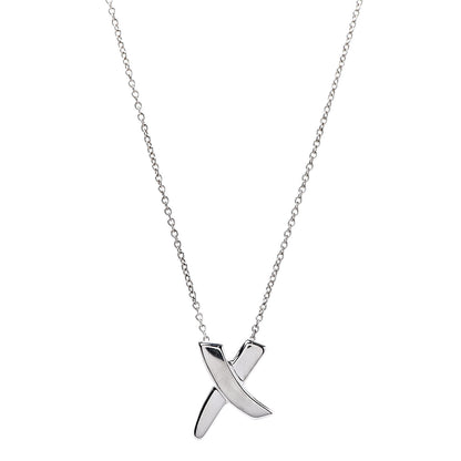 Tiffany Sterling Silver Paloma Picasso Graffiti X Pendant Necklace 1 of 7
