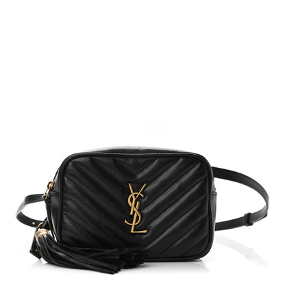 Saint Laurent Calfskin Matelasse Monogram Lou Belt Bag Black 1 of 10