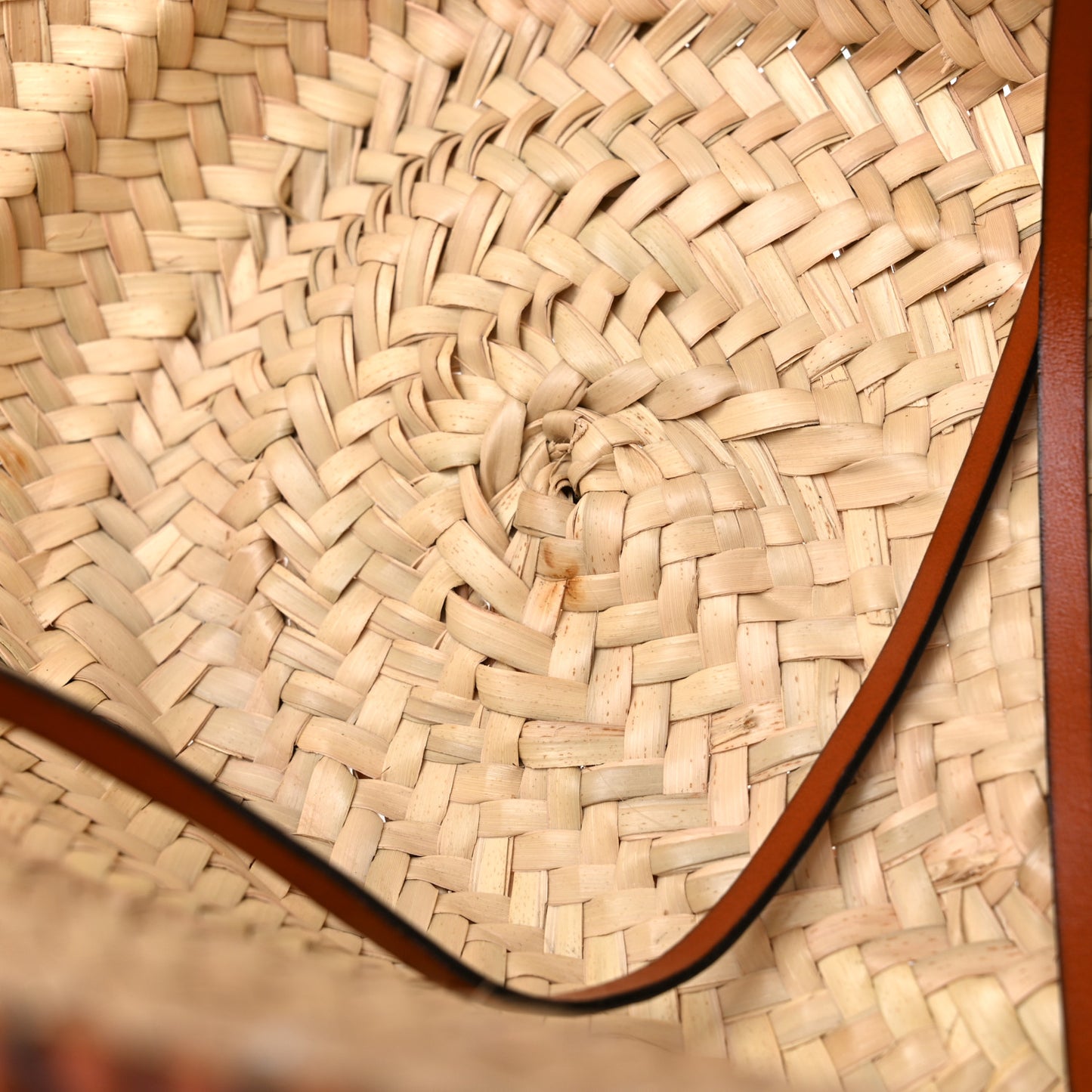 Raffia Small Basket Tote Bag Natural Tan