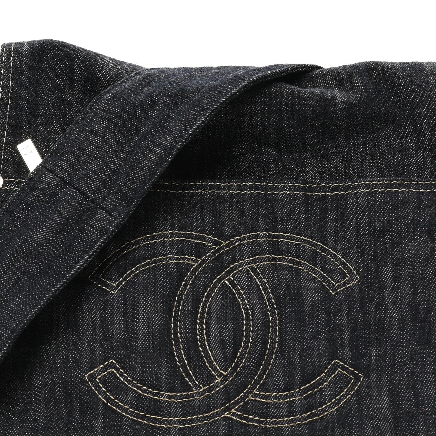 Chanel Denim CC Messenger Bag Blue 8 of 10