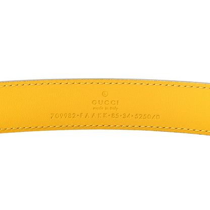 Gucci GG Supreme Monogram Moon Calfskin Memorable Interlocking G 37mm Belt 85 34 Beige Ebony Stone Topaz 5 of 6