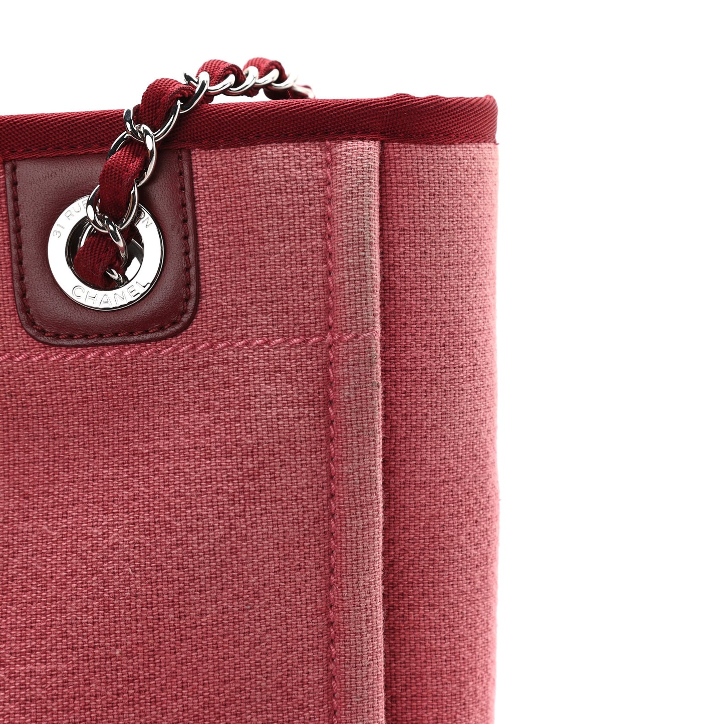 Canvas Mini Deauville Tote Red