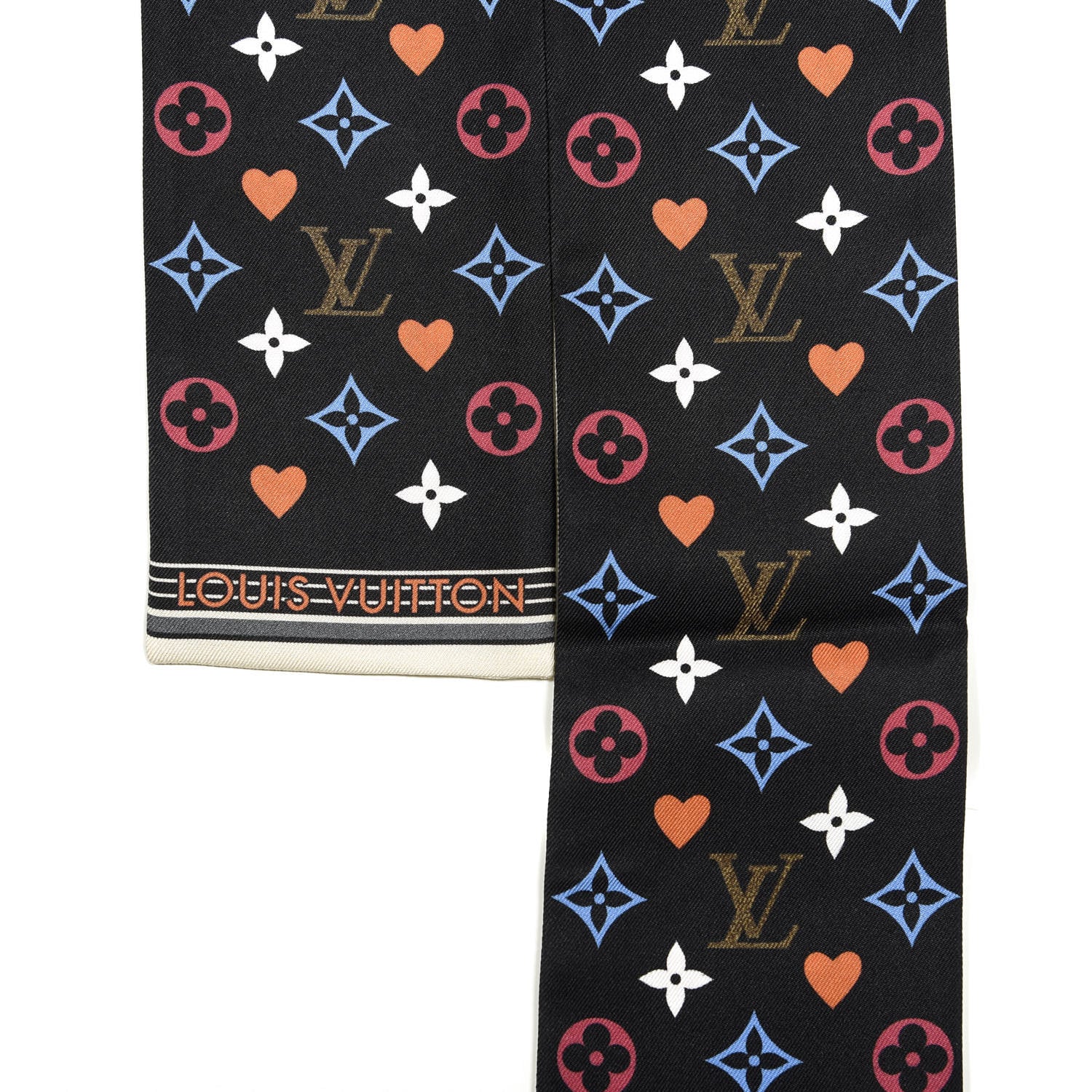 Louis Vuitton Silk Game On Bandeau Black White 3 of 4