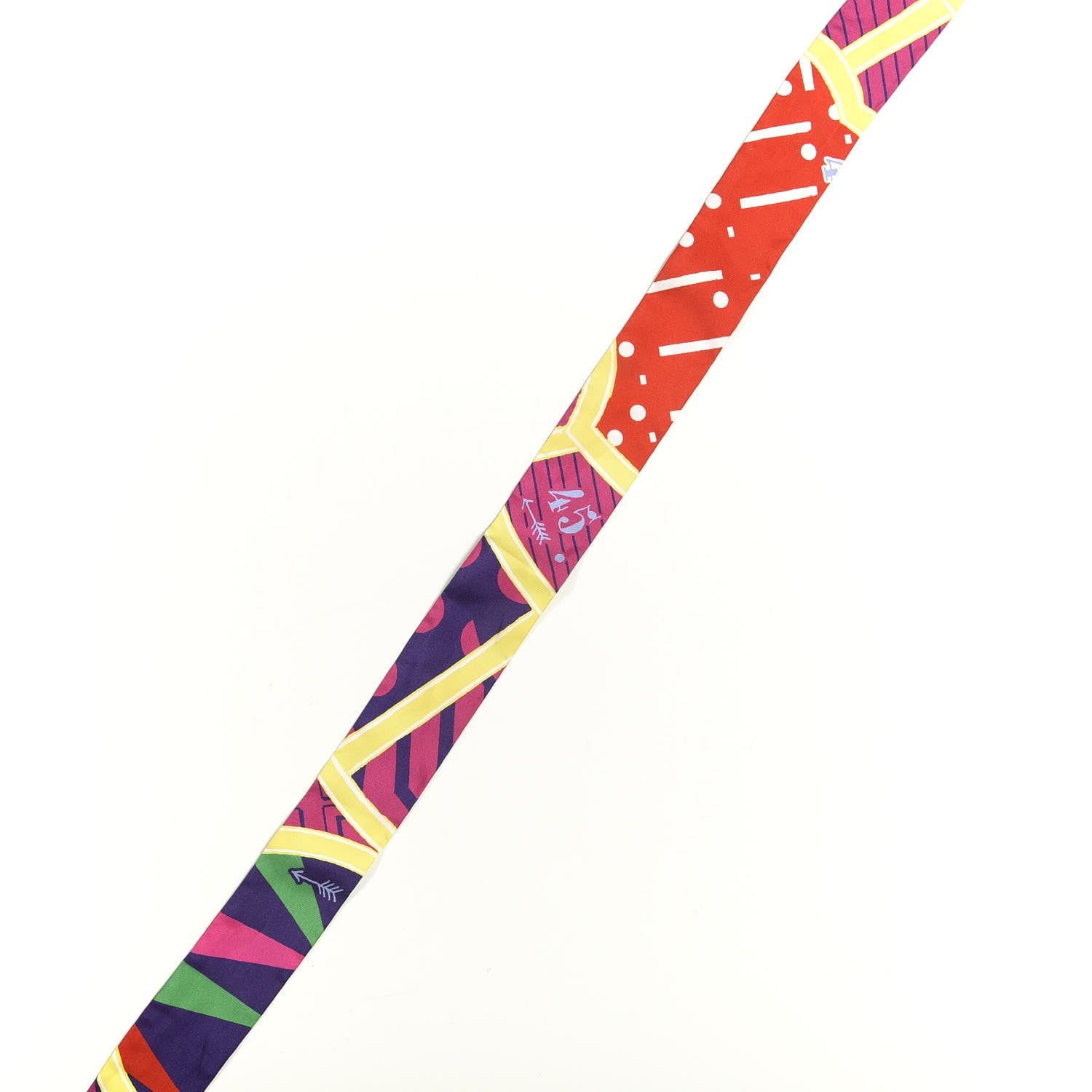 Hermes Silk Jeu de Soie Uniforme Twilly Fuchsia Rouge Multi 3 of 4