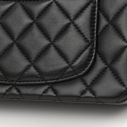 Chanel Lambskin Quilted Mini Top Handle Rectangular Flap Black 13 of 14