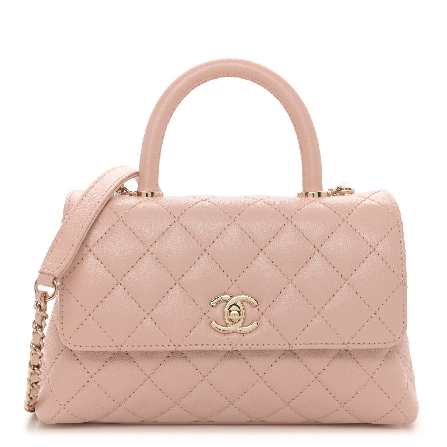 Chanel Caviar Quilted Mini Coco Handle Flap Light Pink 1 of 11
