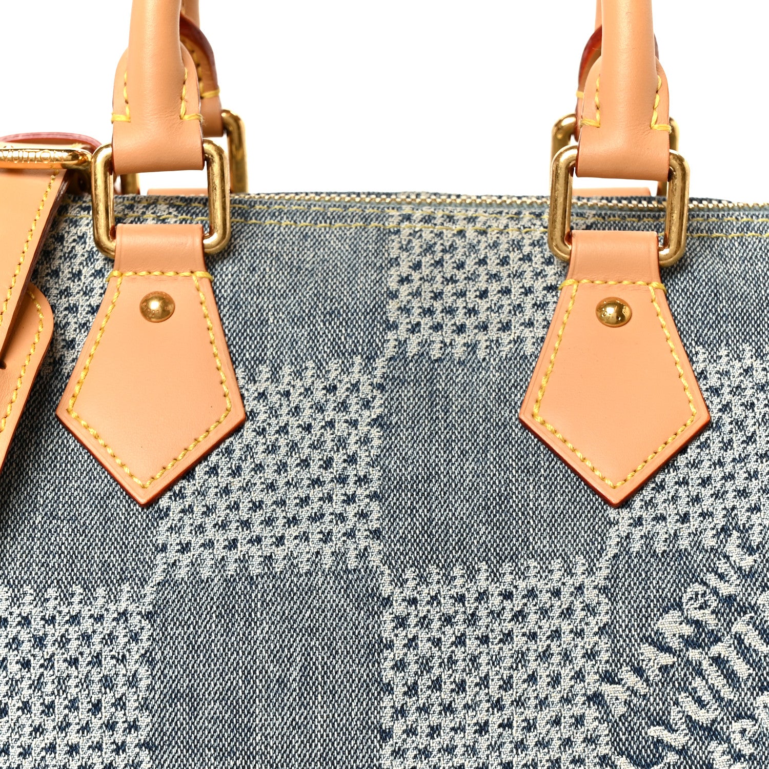 Louis Vuitton Damier Denim 3D Speedy Bandouliere 25 Bleu 8 of 12