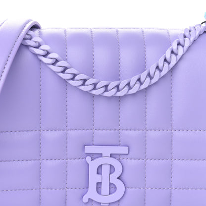 Burberry Lambskin Quilted Small Lola Bag Soft Violet 8 of 10