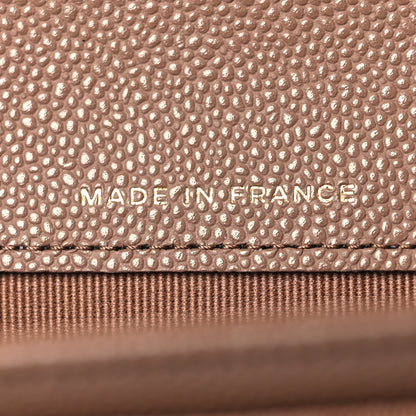 Chanel Caviar Quilted Flap Card Holder Wallet Light Brown 7 of 8