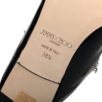Jimmy Choo Patent Calfskin Bing Flats 38.5 Black 8 of 9