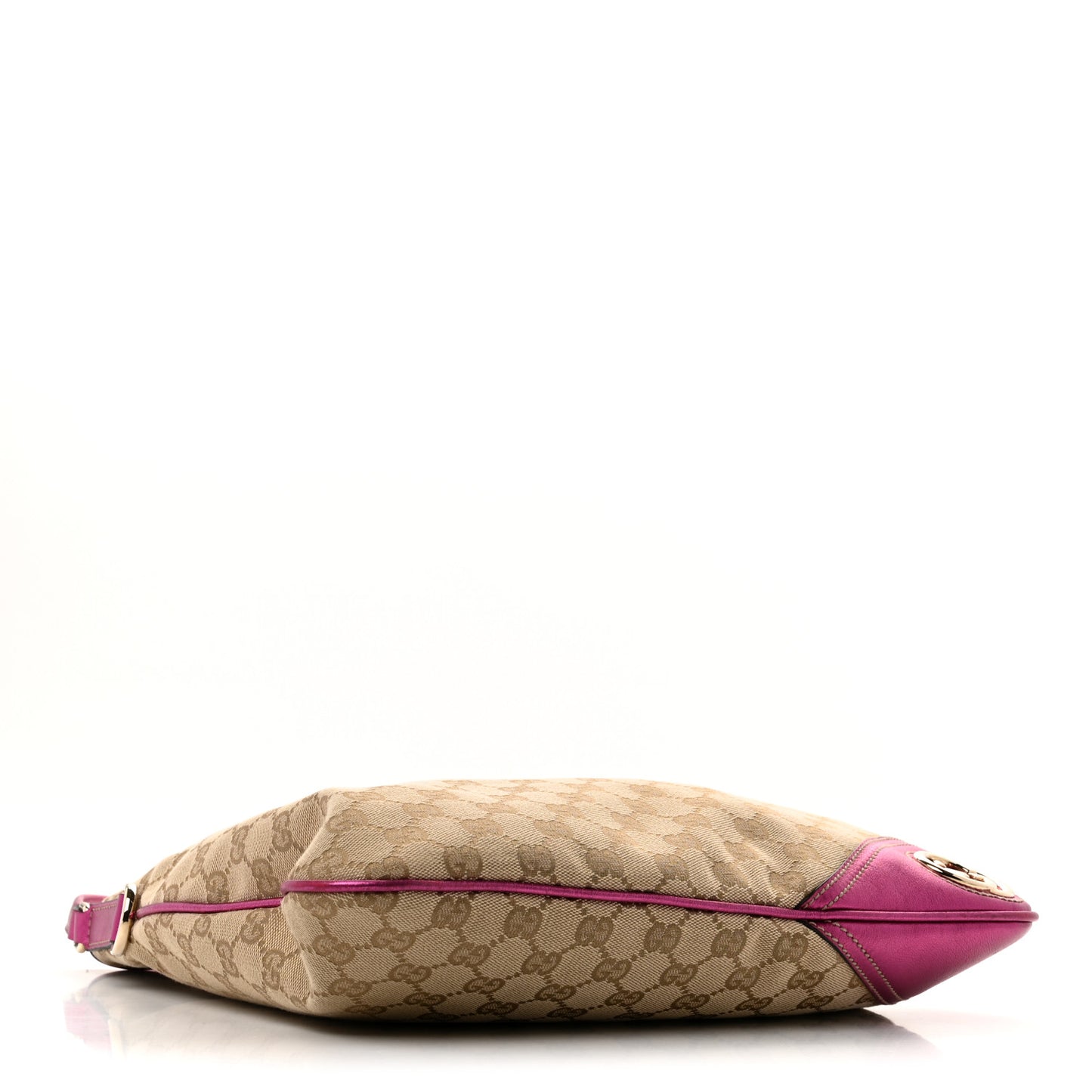 Metallic Calfskin Monogram Medium New Britt Hobo  Pink