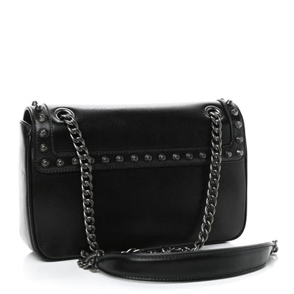 Prada Glace Calfskin Studded Crossbody Black 2 of 4
