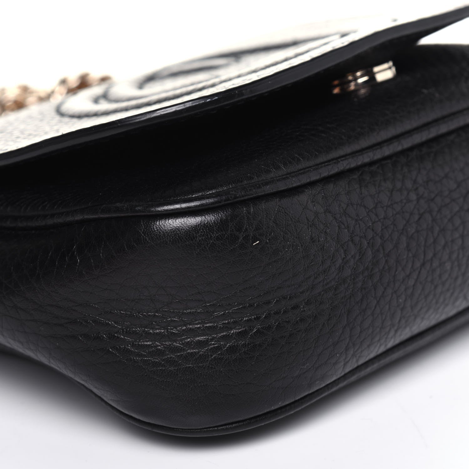 Gucci Pebbled Calfskin Small Soho Flap Crossbody Black 13 of 15