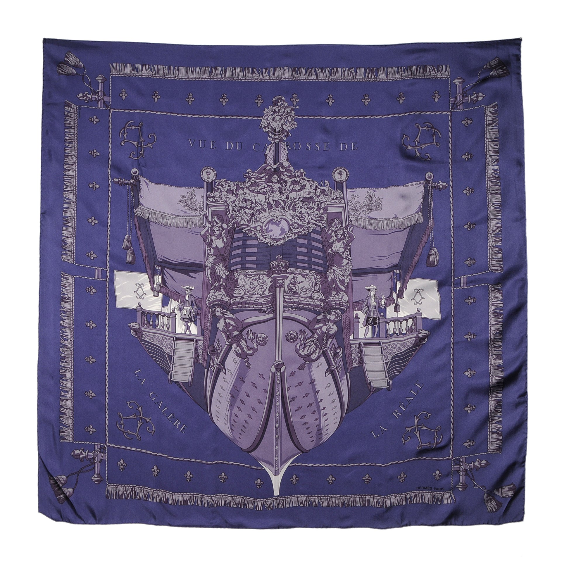 Hermes Silk Vue Du Carrosse De La Galere La Reale Scarf 90 2 of 7