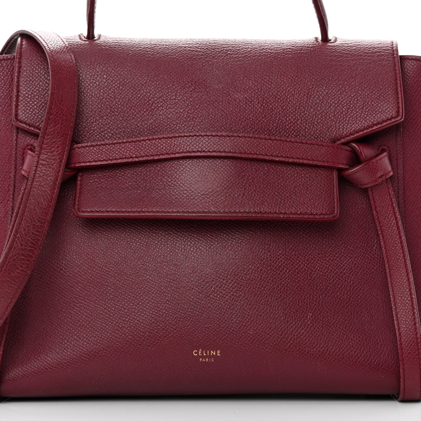 Grained Calfskin Micro Belt Bag Plum