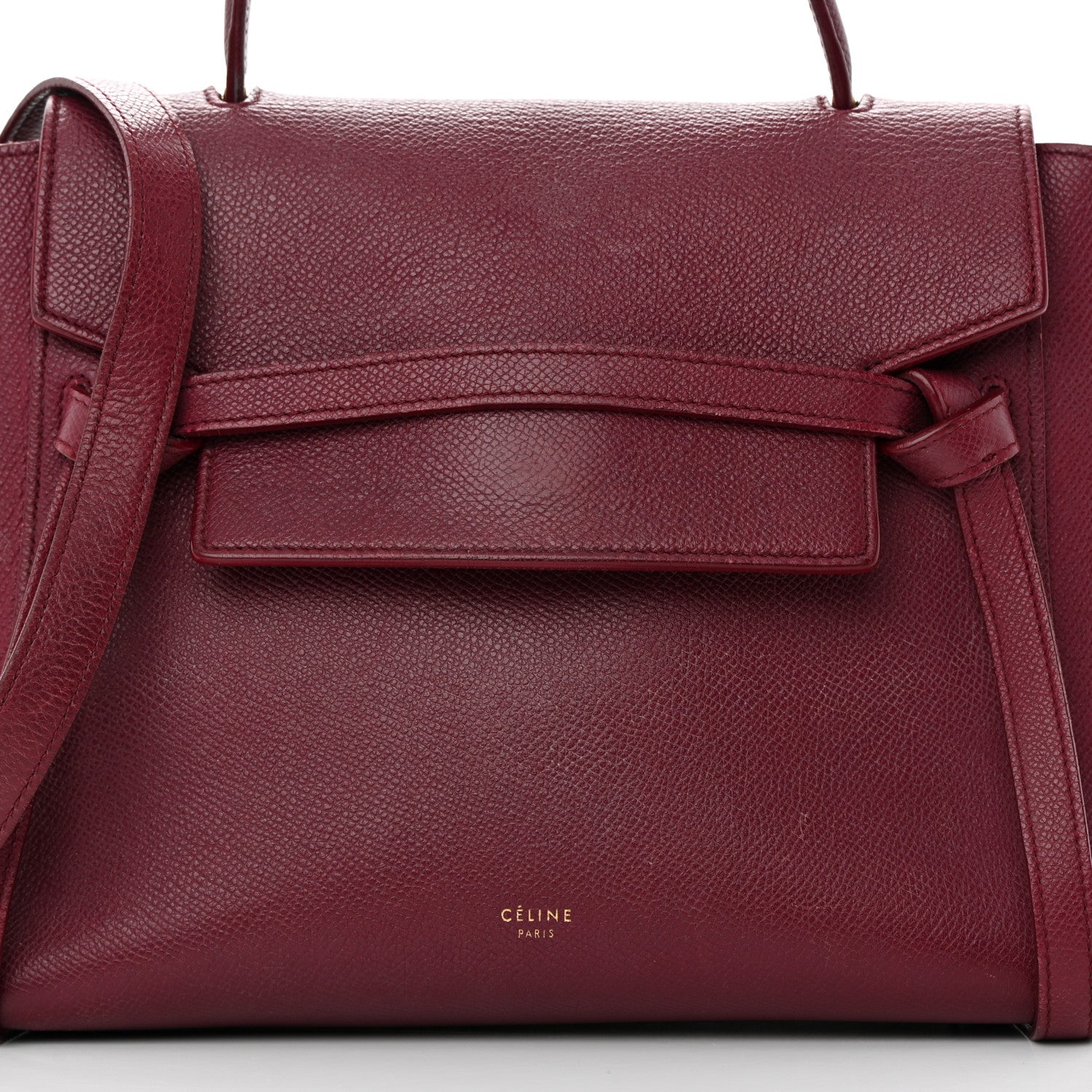 Celine Grained Calfskin Micro Belt Bag Plum 9 of 23
