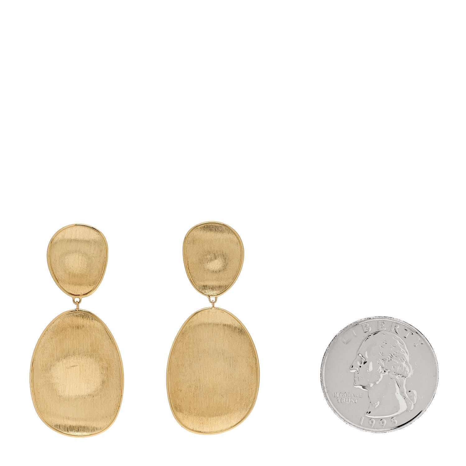 Marco Bicego 18K Yellow Gold Small Lunaria Drop Earrings 2 of 4