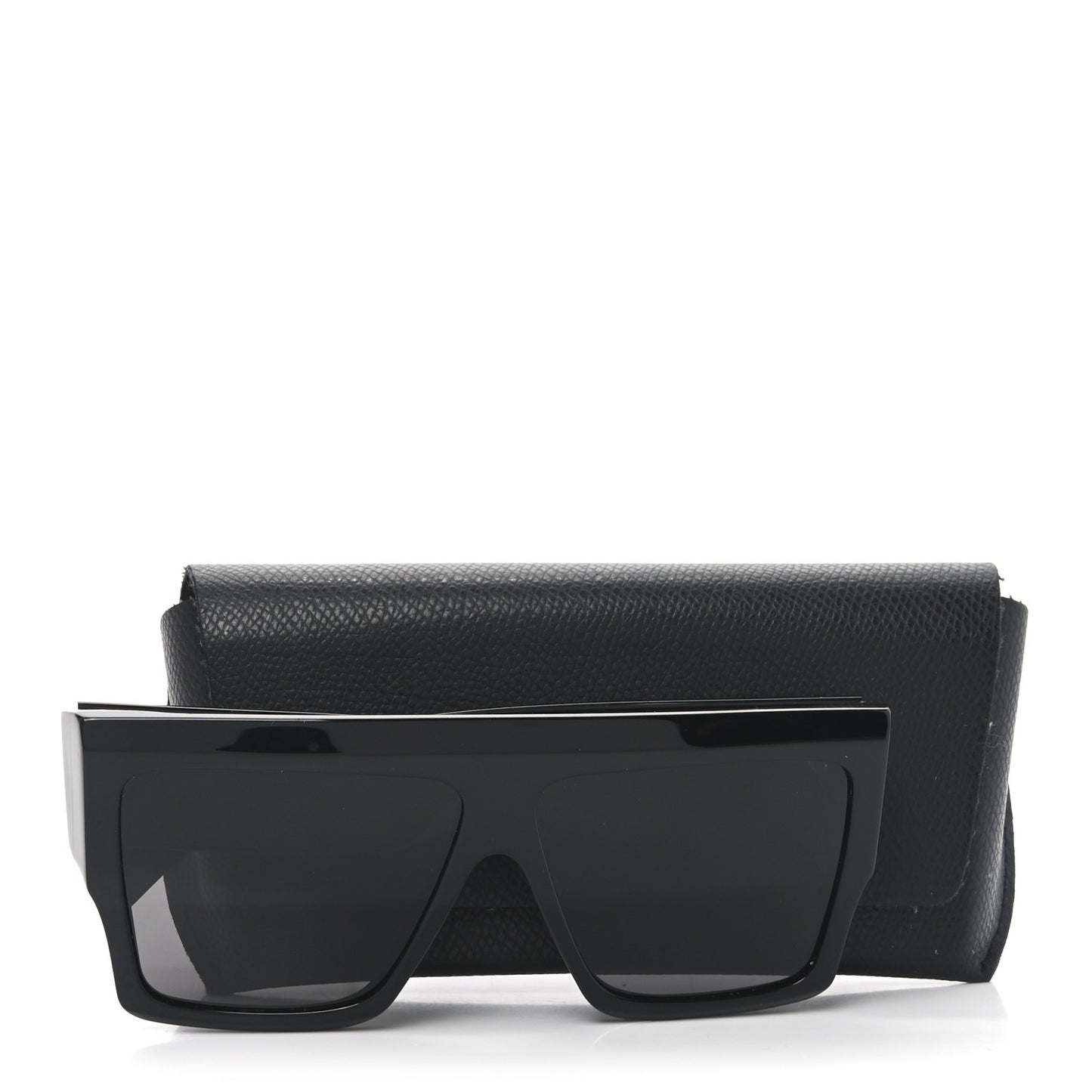 Acetate Flat Top Rectangular Sunglasses CL400921 Black