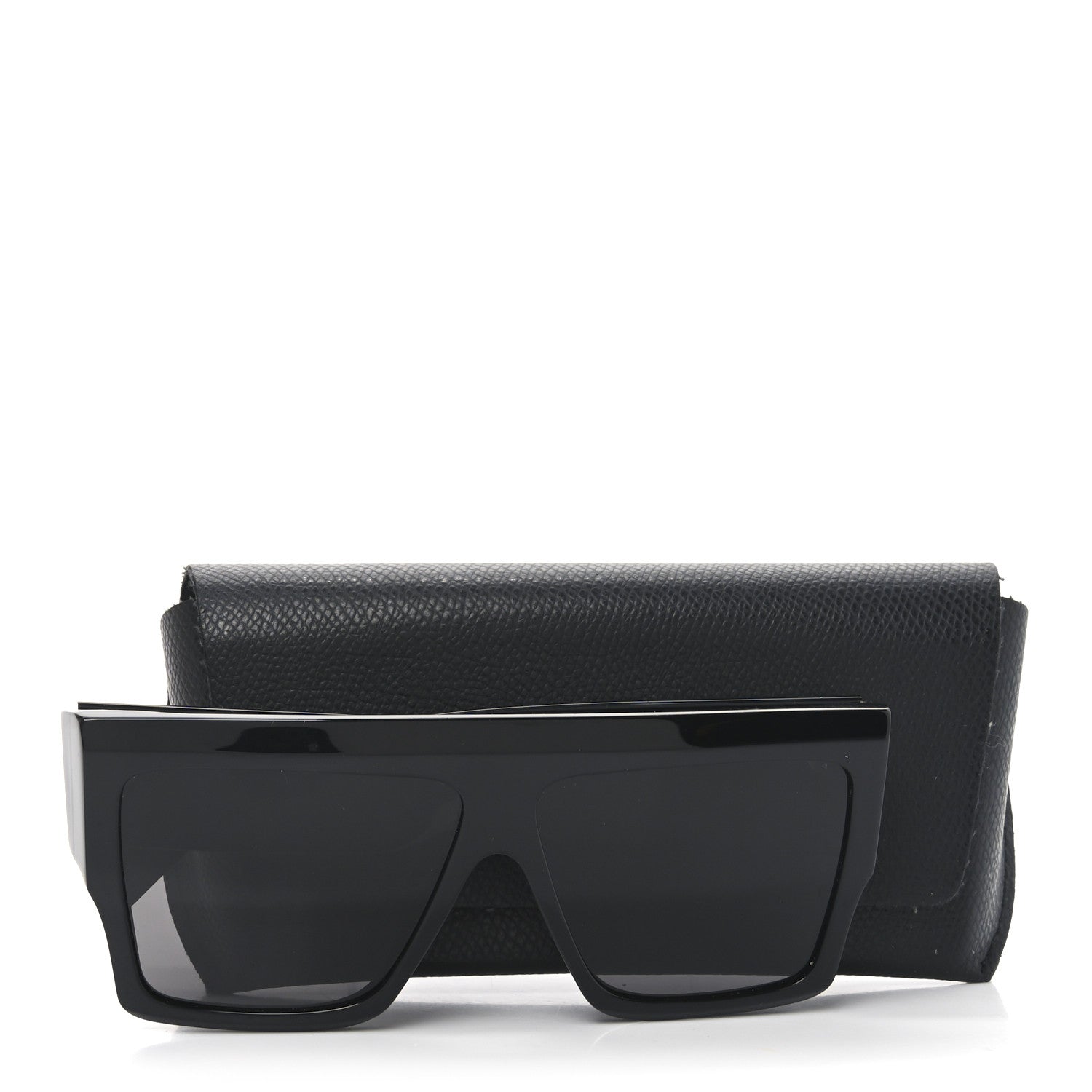 Celine Acetate Flat Top Rectangular Sunglasses CL400921 Black 7 of 7