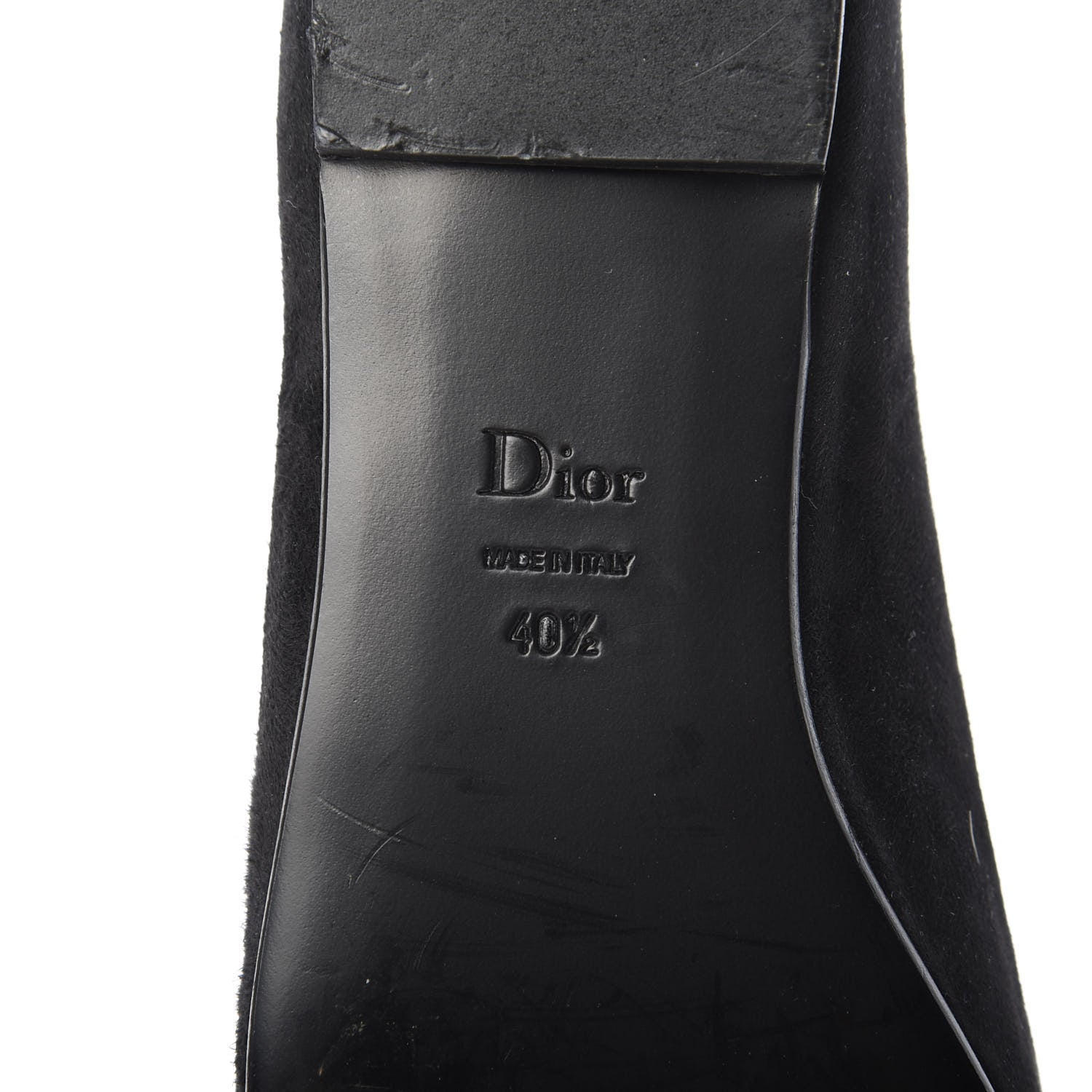 Christian Dior Suede Embellished Slipper Loafer 40.5 Black 7 of 11