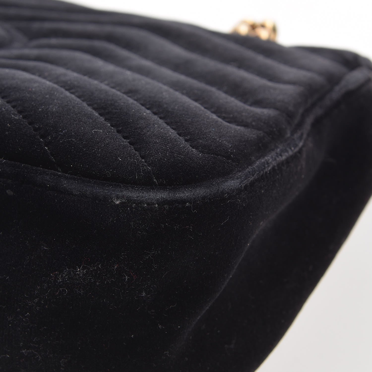 Gucci Velvet Matelasse Small GG Marmont Shoulder Bag Black 16 of 16