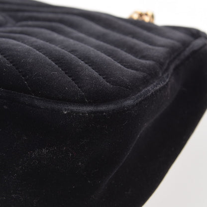 Gucci Velvet Matelasse Small GG Marmont Shoulder Bag Black 16 of 16