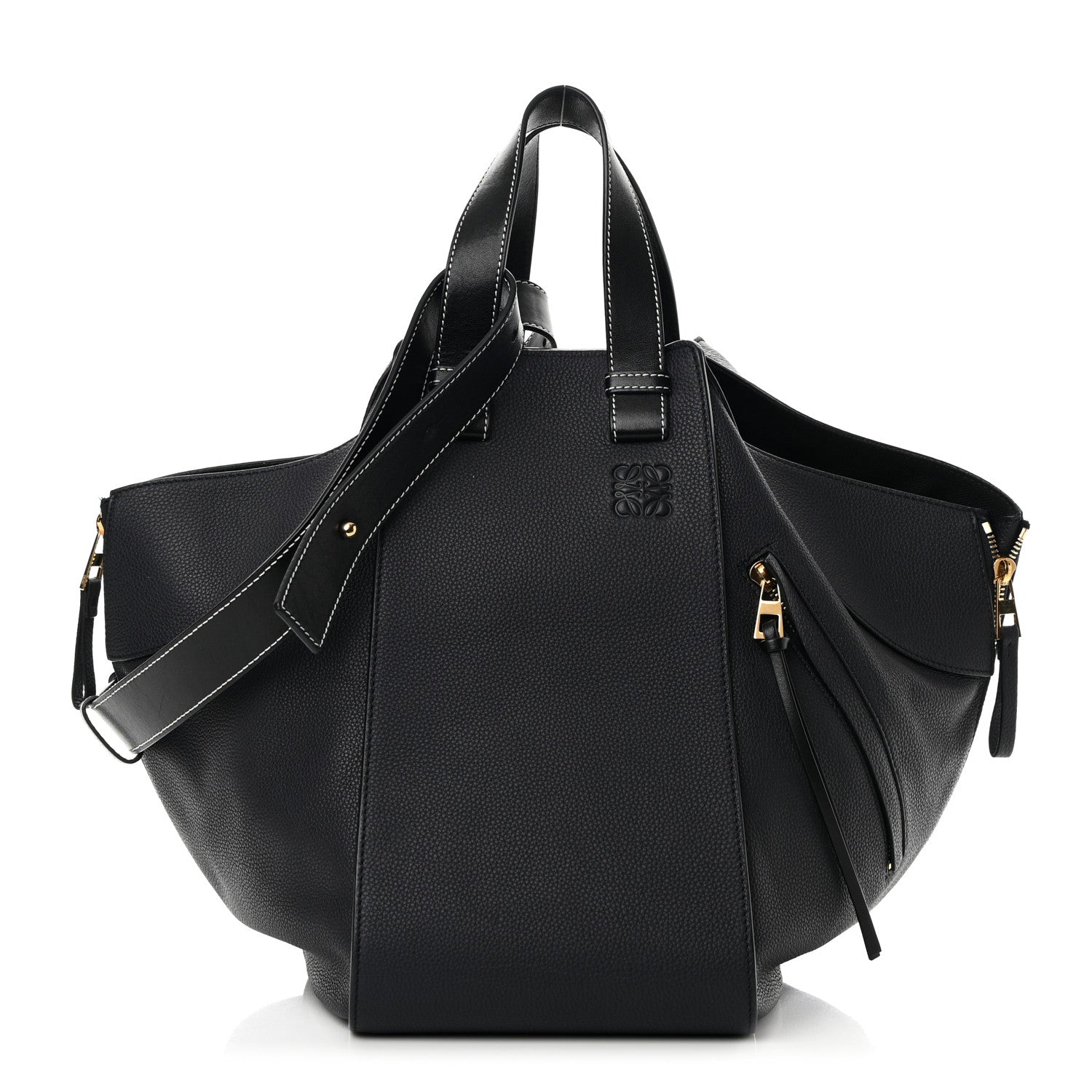 Loewe Calfskin Medium Hammock Shoulder Bag Midnight Blue Black 1 of 12