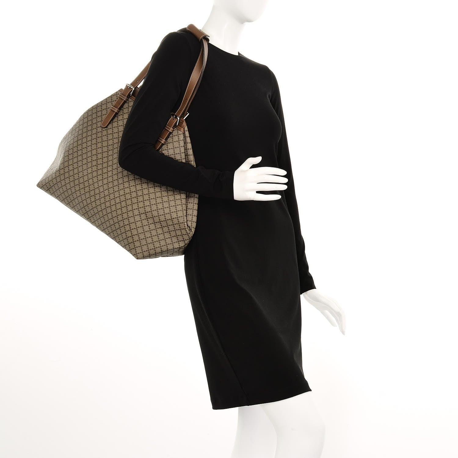 Gucci Coated Canvas Diamante Plus Tote Bag Brown 2 of 9