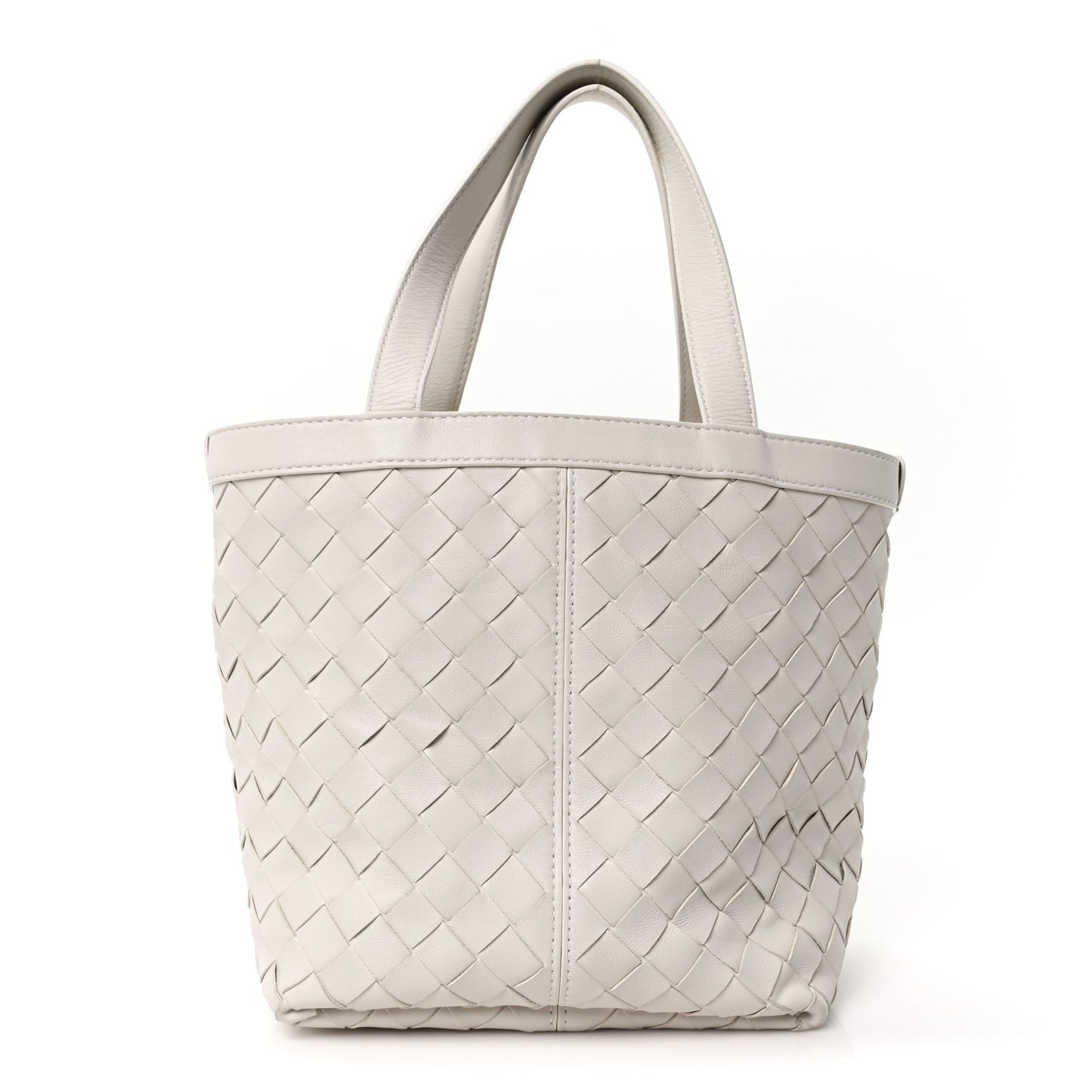 Nappa Intrecciato Small Flip Flap Tote Chalk