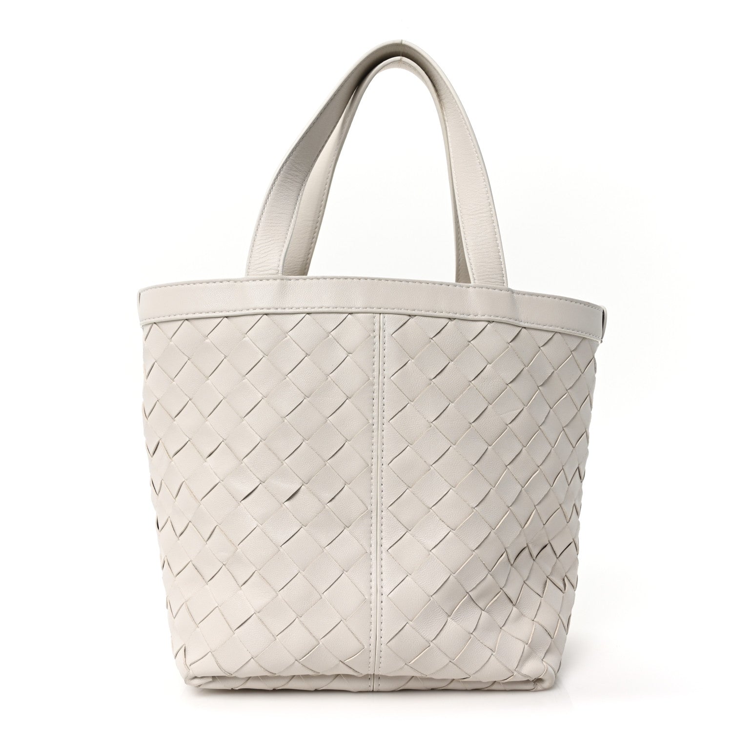 Bottega Veneta Nappa Intrecciato Small Flip Flap Tote Chalk 1 of 9