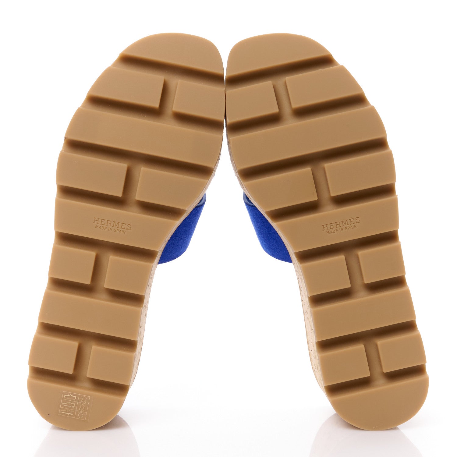 Hermes Suede Goatskin Cork Eze 30 Sandals 36 Bleu Ocean 5 of 8