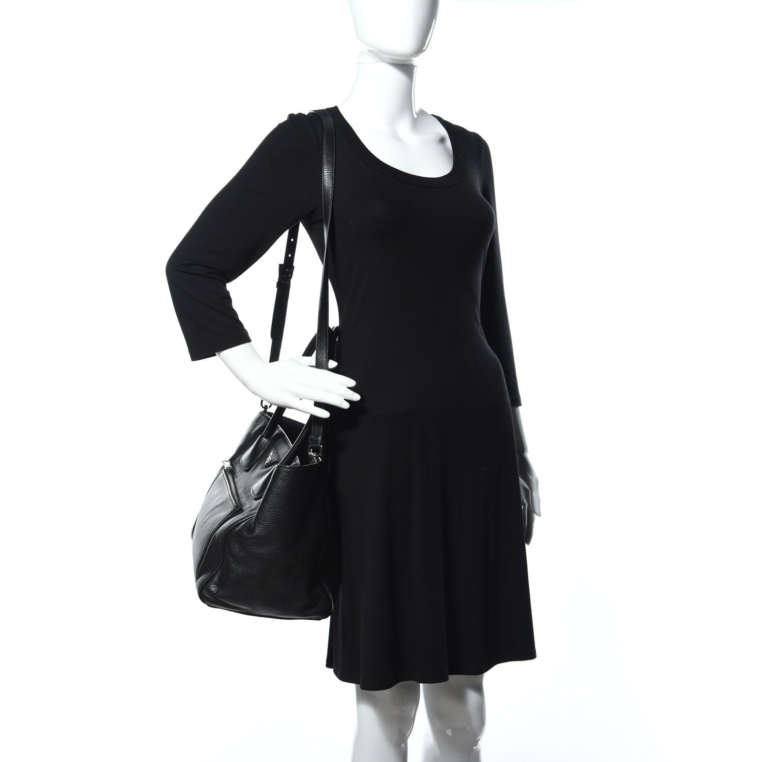 Prada Vitello Phenix Shopping Tote Black 2 of 10