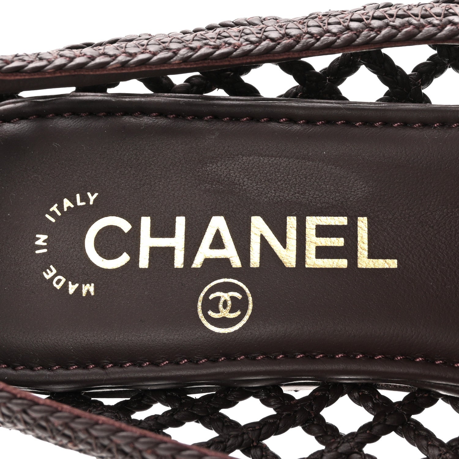 Chanel Braided Lambskin CC Mocassin Loafers 39 Burgundy 8 of 8