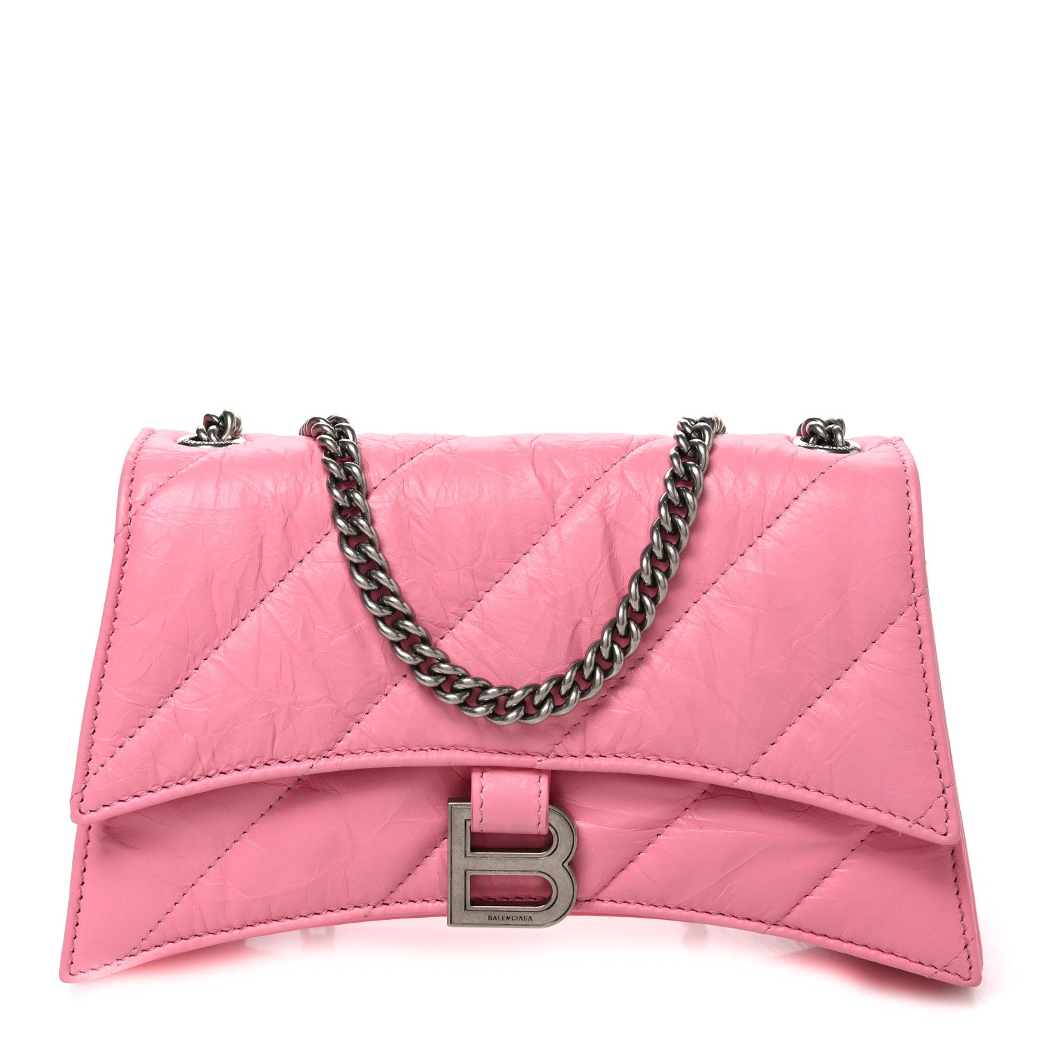 Balenciaga Crushed Calfskin Quilted XS Crush Chain Bag Sweet Pink 1 of 10