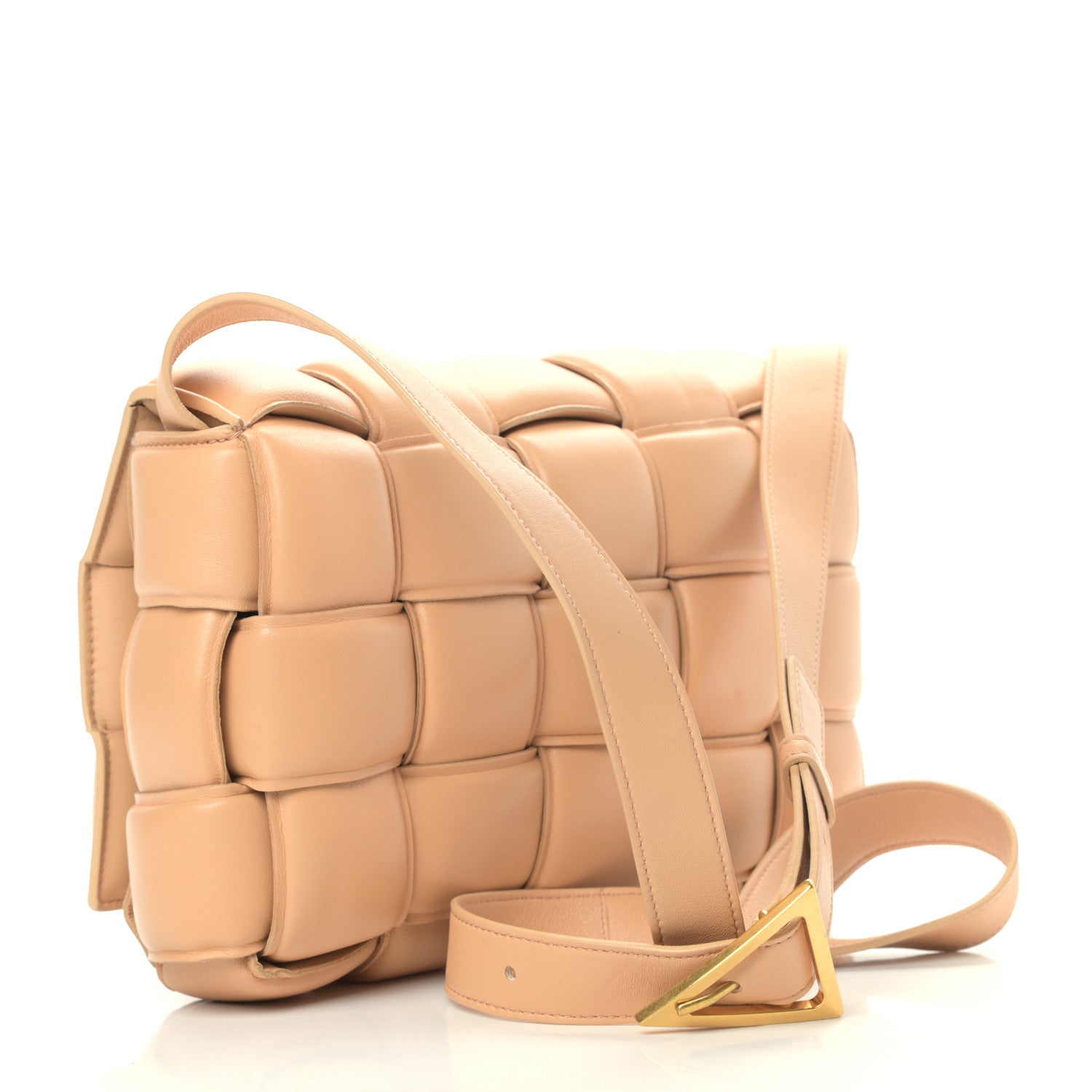 Bottega Veneta Nappa Maxi Intreccio Padded Cassette Crossbody Bag Almond 3 of 12