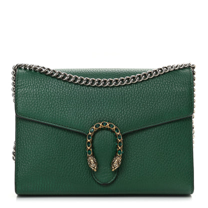 Gucci Calfskin Mini Dionysus Chain Wallet Emerald 1 of 16