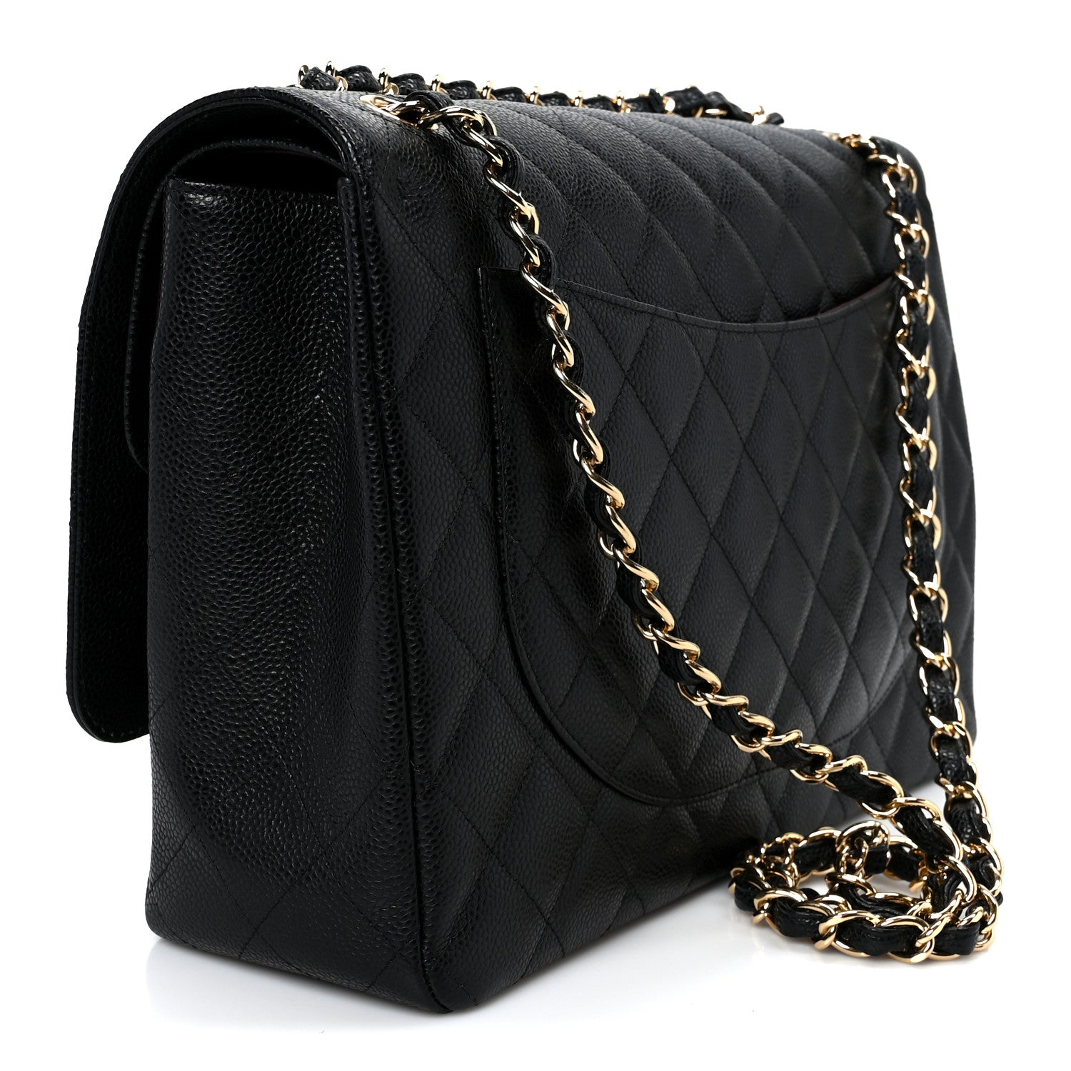 Chanel Caviar Quilted Maxi Double Flap Black 2 of 10