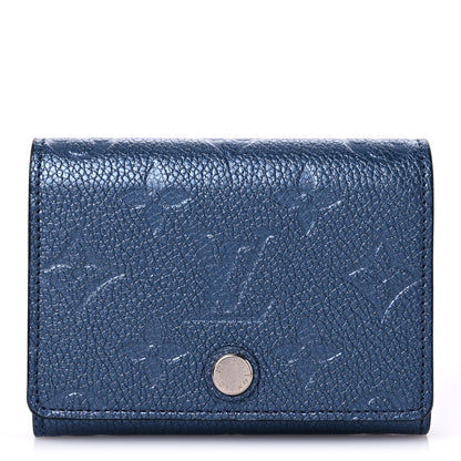 Louis Vuitton Metallic Monogram Business Card Holder Navy Nacre 1 of 8
