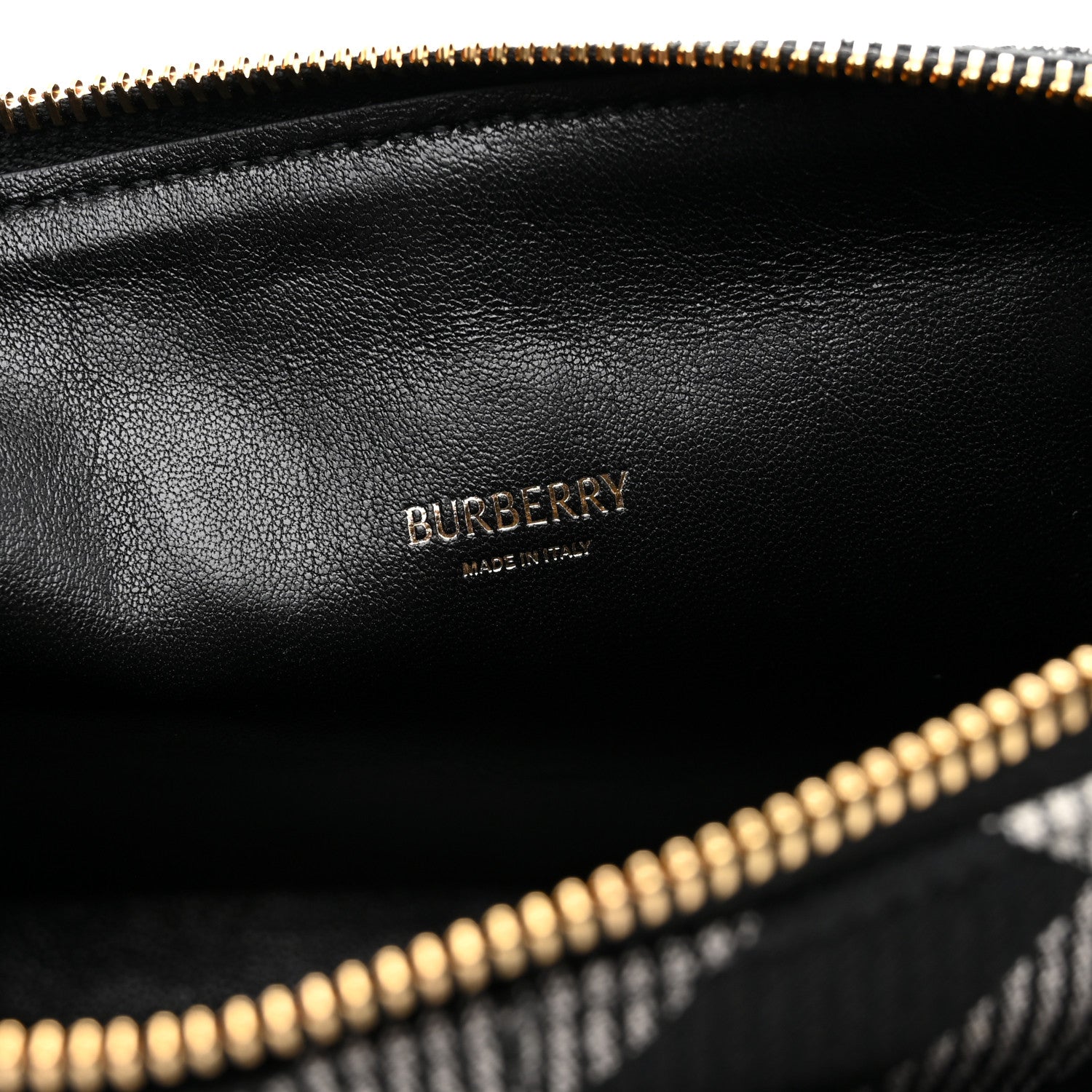 Burberry Jacquard Check Snip Bag Black 6 of 10