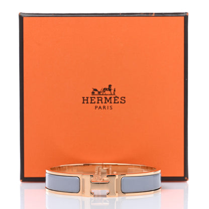Hermes Enamel Narrow Clic Clac H Bracelet GM Gris 5 of 5