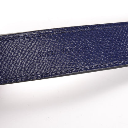 Hermes Epsom 25mm Tressage Shoulder Strap Bleu Indigo Noir Terre Battue 4 of 5