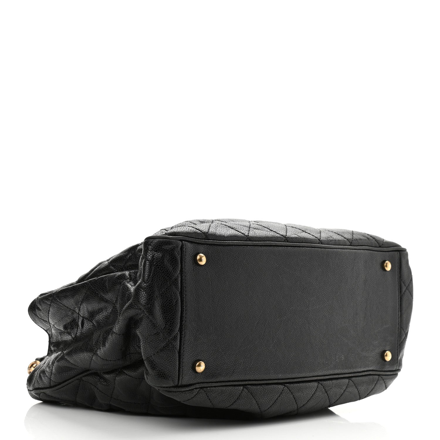 Chanel Glazed Caviar Quilted Small Shiva Tote Black 4 of 11