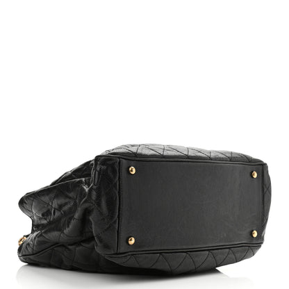 Chanel Glazed Caviar Quilted Small Shiva Tote Black 4 of 11