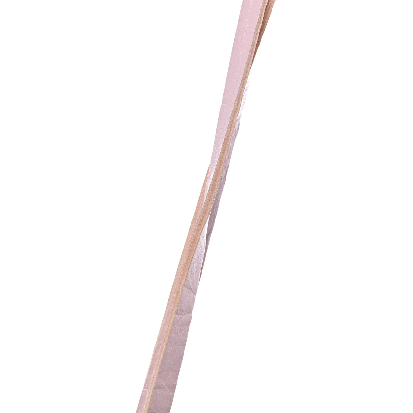 Agneau Classic Silver Hardware S City Logo Strap Light Rose White