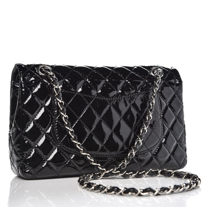 Chanel Patent Quilted Medium Double Flap Black 4 of 8